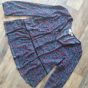 LOFT womens tunic, floral, large